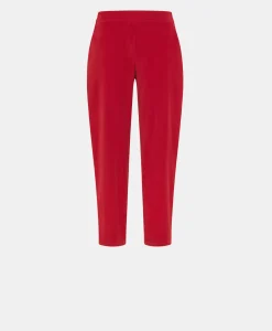 New PANTALON YOKO EN VELOURS MILLERAIE STRETCH - ROUGE CARMIN Femme Pantalons