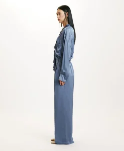 Online PANTALONI LANZAROTE BIS 2 EN SOIE LAVÉE - PAPIER SUCRE Femme Costumes