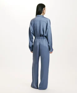Online PANTALONI LANZAROTE BIS 2 EN SOIE LAVÉE - PAPIER SUCRE Femme Costumes