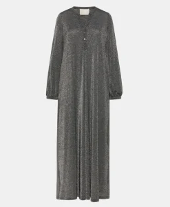Discount ROBE AMEDE EN JERSEY LUREX - GRIS FONCÉ Femme Robes