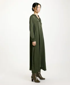 Best ROBE ATENA EN SOIE SANDWASHED UNIE - Femme Robes