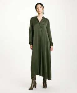 Best ROBE ATENA EN SOIE SANDWASHED UNIE - Femme Robes