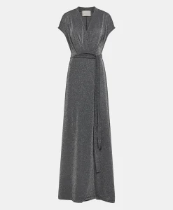 Outlet ROBE COTONARIA EN JERSEY LUREX - GRIS FONCÉ Femme Robes