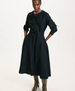 New ROBE IZUMI EN CHEVRON COTON LAINE - Femme Robes