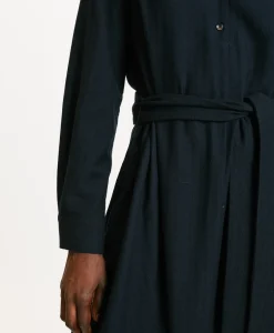 New ROBE IZUMI EN CHEVRON COTON LAINE - Femme Robes