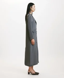 Outlet ROBE KIKU EN MÉLANGE DE SOIE CRÊPE - GRIS LAPIS Femme Robes