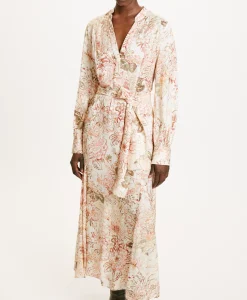 Discount ROBE MIWA EN VISCOSE JACQUARD IMPRIMÉE - MULTICOLORE ROSE Femme Robes