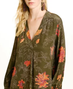 Clearance ROBE NAO EN CRÊPE DE CHINE IMPRIMÉ - Femme Robes