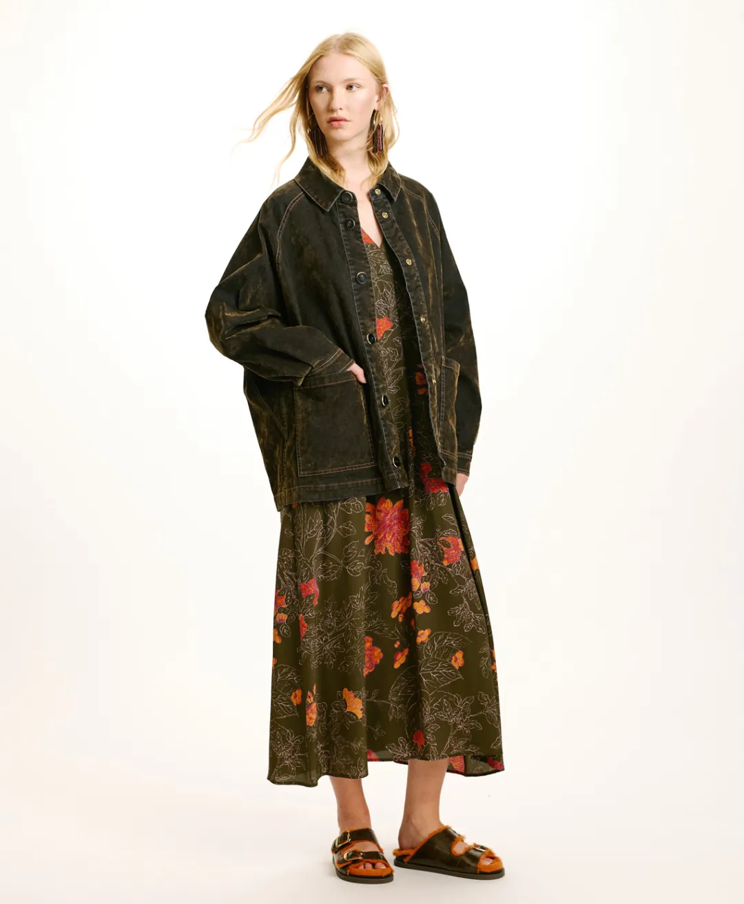 Clearance ROBE NAO EN CRÊPE DE CHINE IMPRIMÉ - Femme Robes