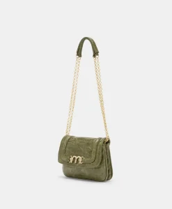 Sale SAC MIMI' FLORE EN CUIR NAPLAK - VERT OLIVE Femme Sacs Et Pochettes