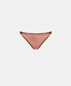New SLIP MEI EN SATIN BICOLORE - ROSE ANTIQUE/BORDEAUX Femme Culottes