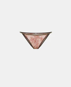 Outlet SLIP YORU EN DENTELLE AVEC VOLANT - Femme Culottes