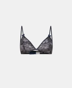 Online SOUTIEN-GORGE AMETHIST EN NYLON IMPRIMÉ - BLEU/BLEU NUIT Femme Soutiens-Gorge