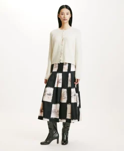 Outlet TRICOT DONBURI EFFET JERSEY UNI - CRÈME Femme Mailles
