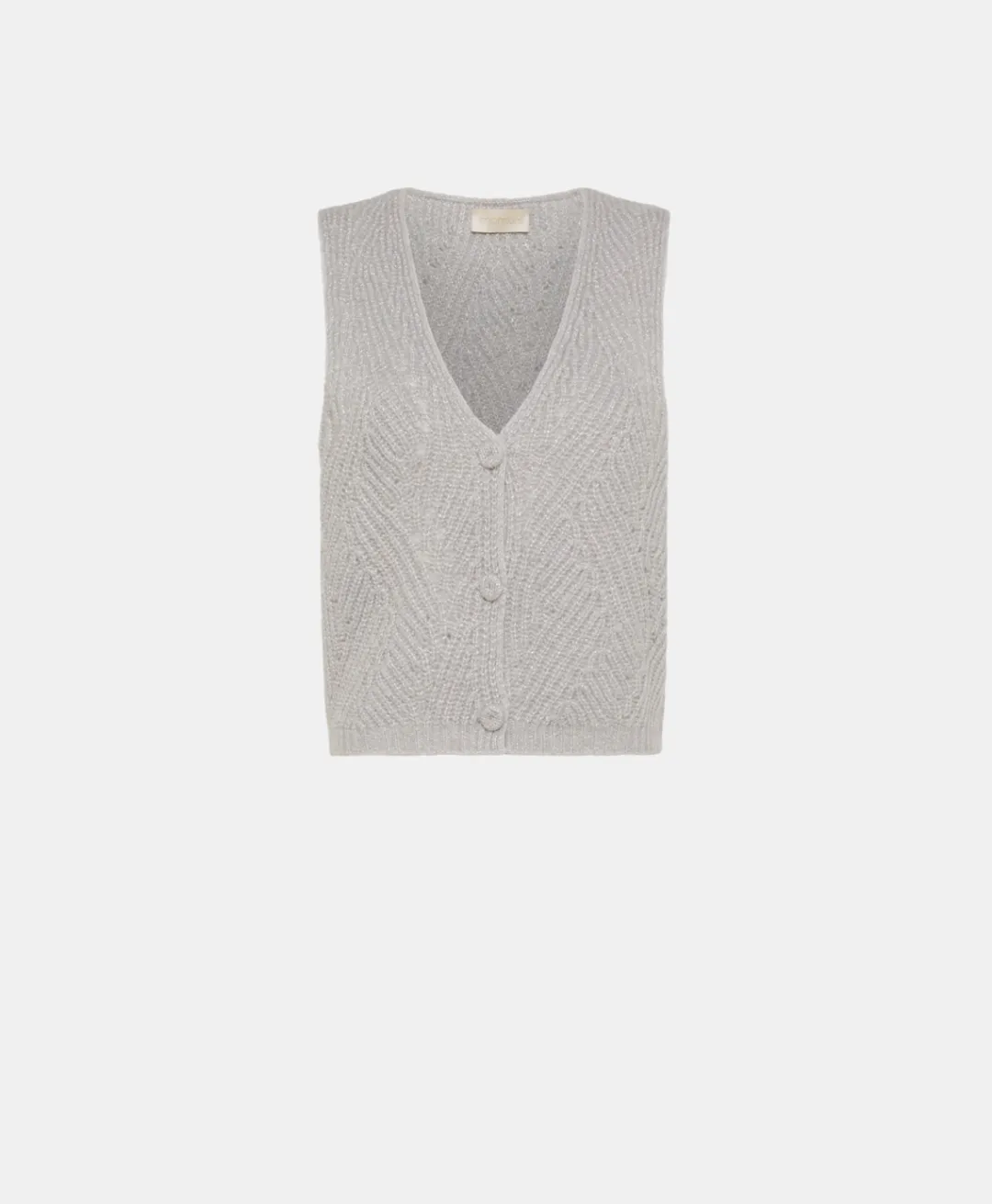 New TRICOT HIDARI POINT BRODERIE LUREX - Femme Mailles