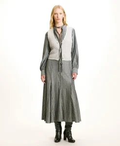 New TRICOT HIDARI POINT BRODERIE LUREX - Femme Mailles