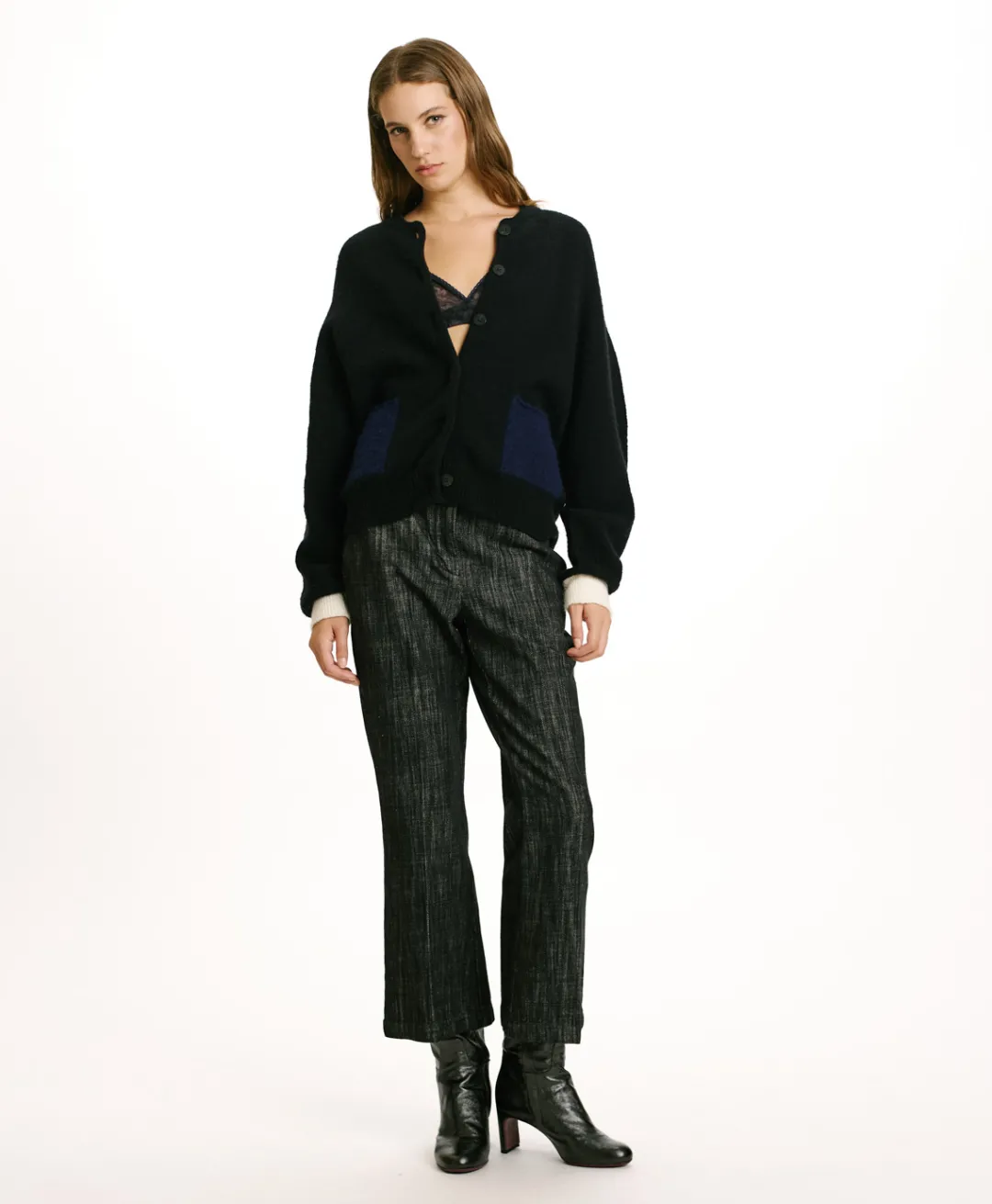 TRICOT KAERU EFFET JERSEY COLOR BLOCK - Femme Mailles