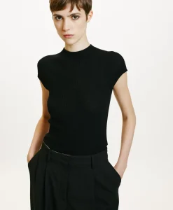 New TRICOT KAME EN LAINE MÉRINOS - Femme Mailles