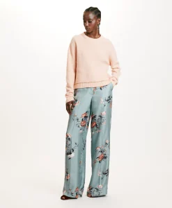 New TRICOT KARASU POINT D’ÉPI STRETCH - ROSE ANTIQUE Femme Mailles