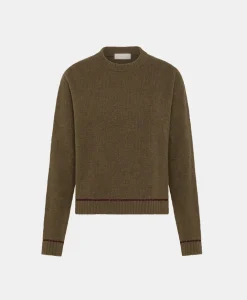 Outlet TRICOT KARASU POINT D’ÉPI STRETCH - VERT HERBE Femme Mailles