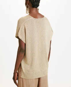 New TRICOT MOE EN LUREX - Femme Mailles