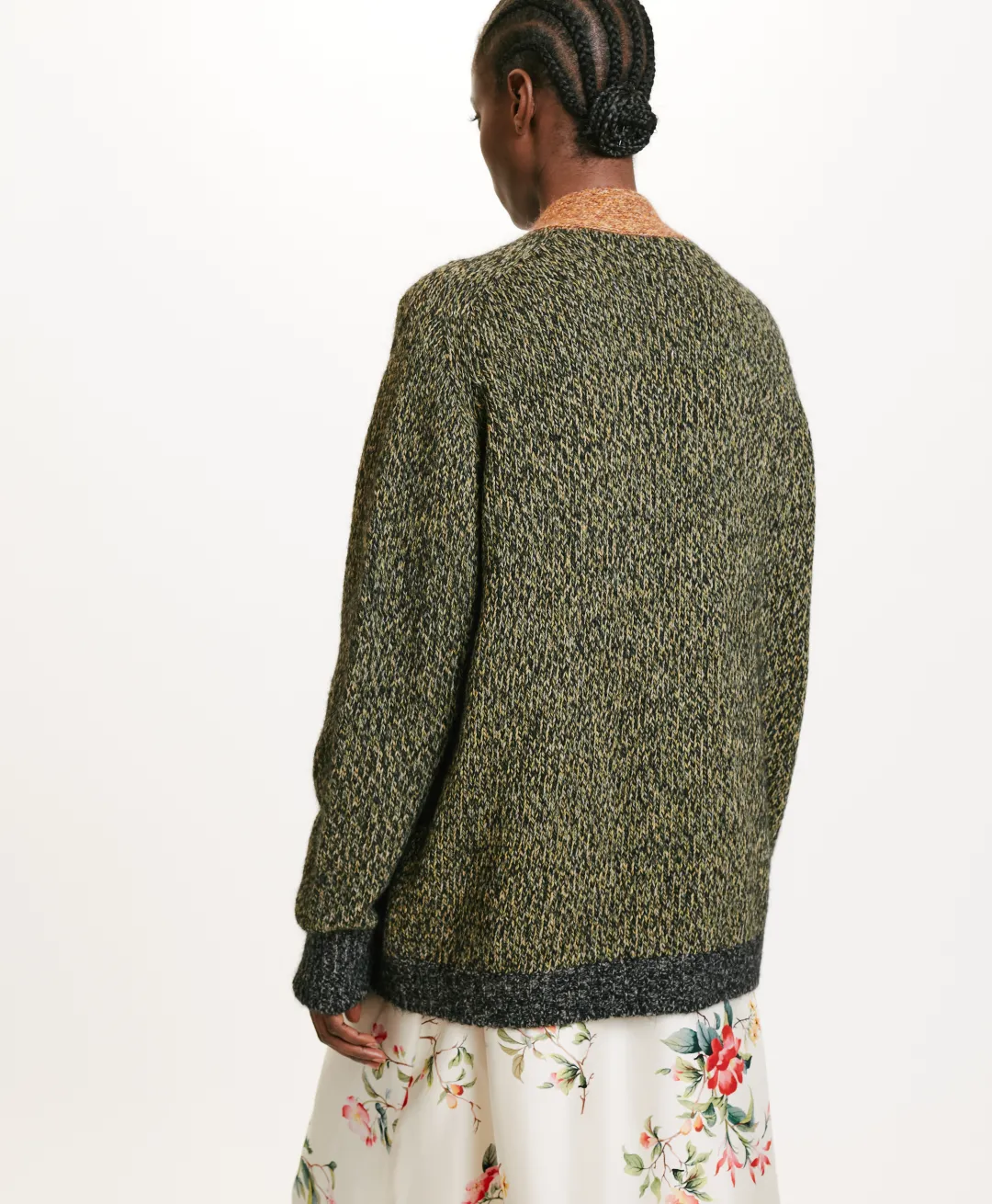 New TRICOT NATSU MOULINÉ COLOR BLOCK - MULTICOLORE VERT Femme Mailles