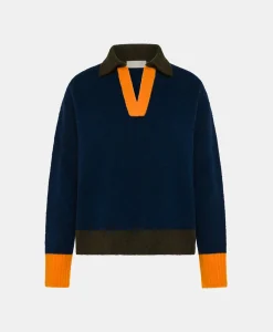 New TRICOT NEBBIOLO EFFET JERSEY COLOR BLOCK - Femme Mailles