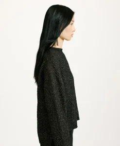 New TRICOT OITA POINT BRODERIE LUREX - Femme Mailles