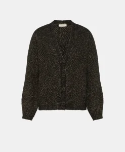 New TRICOT SAIKI POINT BRODERIE LUREX - Femme Mailles