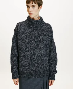Hot TRICOT UMA MOULINÉ - GRIS CHARBON Femme Mailles