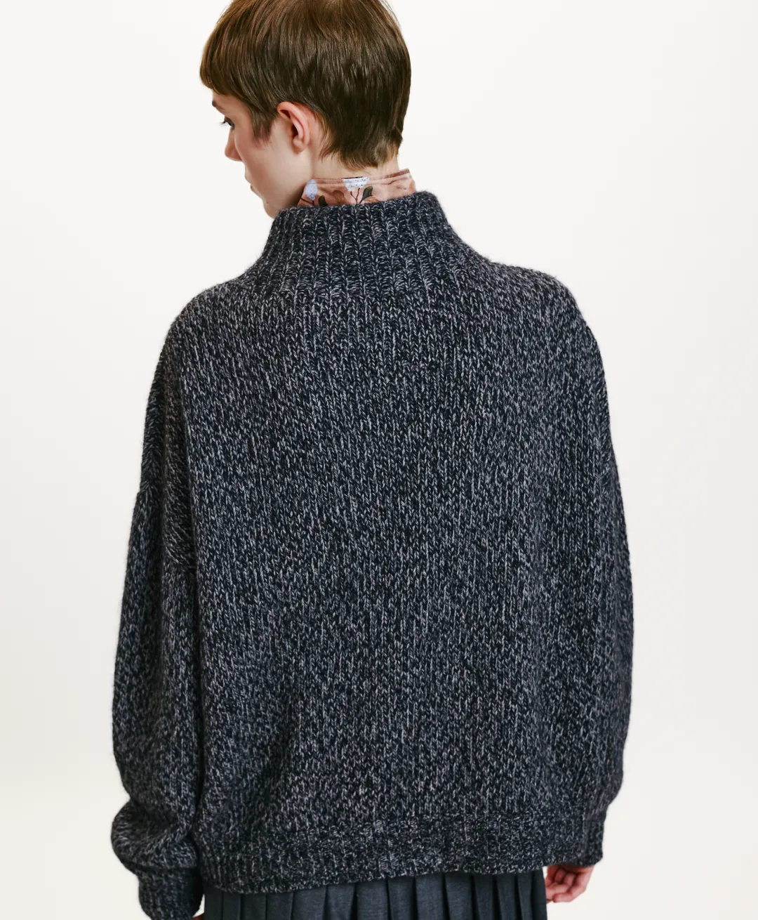 Hot TRICOT UMA MOULINÉ - GRIS CHARBON Femme Mailles