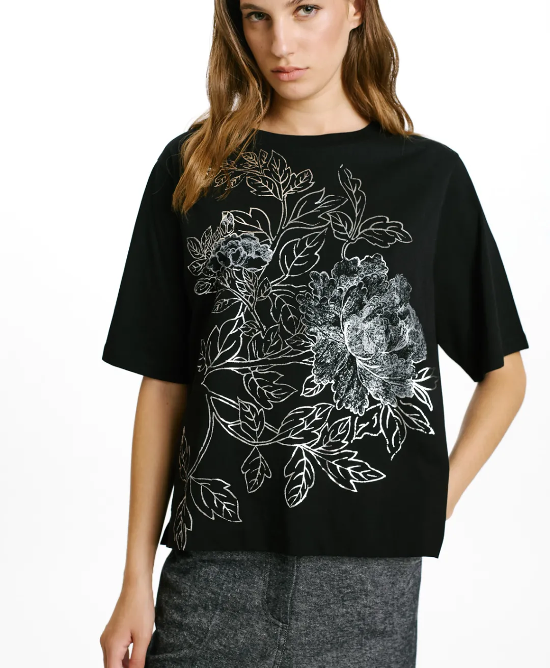 Sale T-SHIRT IORA EN JERSEY IMPRIMÉ LAMINÉ - Femme Tops Et T-Shirts