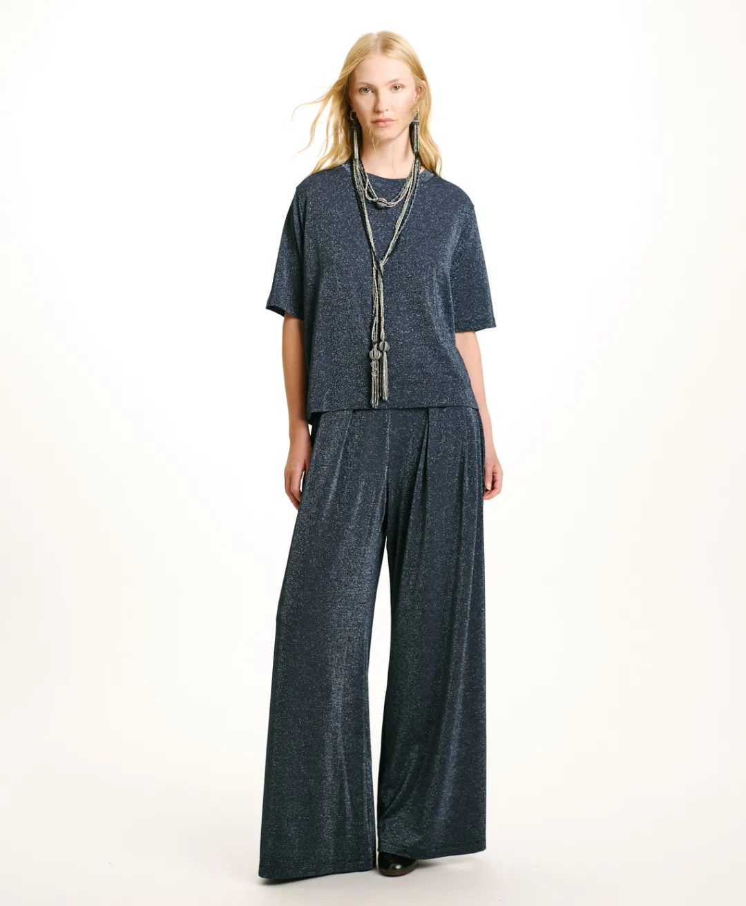Clearance TSHIRT IORA EN JERSEY LUREX - Femme Tops Et T-Shirts