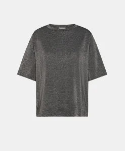 Sale TSHIRT IORA EN JERSEY LUREX - GRIS FONCÉ Femme Tops Et T-Shirts