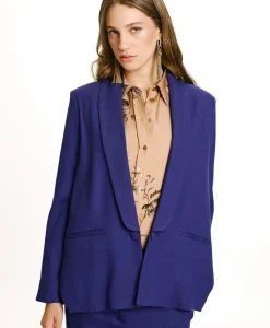 New VESTE FUSUMA EN SERGÉ DE LAINE VISCOSE - Femme Vestes