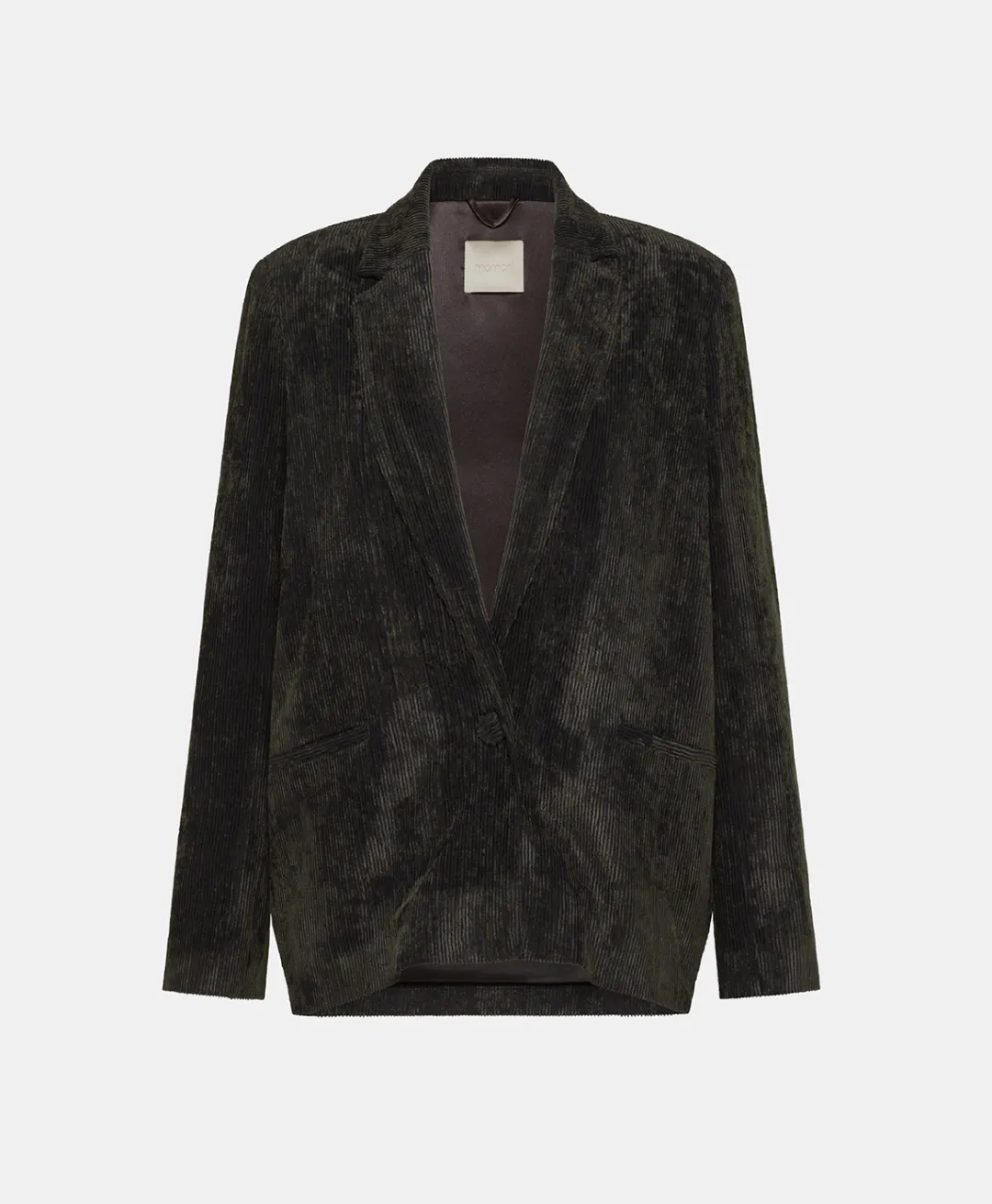 VESTE HINATA EN VELOURS STRETCH BICOLORE - GRIS CHARBON Femme Vestes