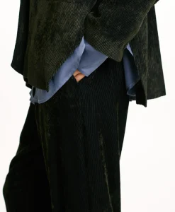 VESTE HINATA EN VELOURS STRETCH BICOLORE - GRIS CHARBON Femme Vestes