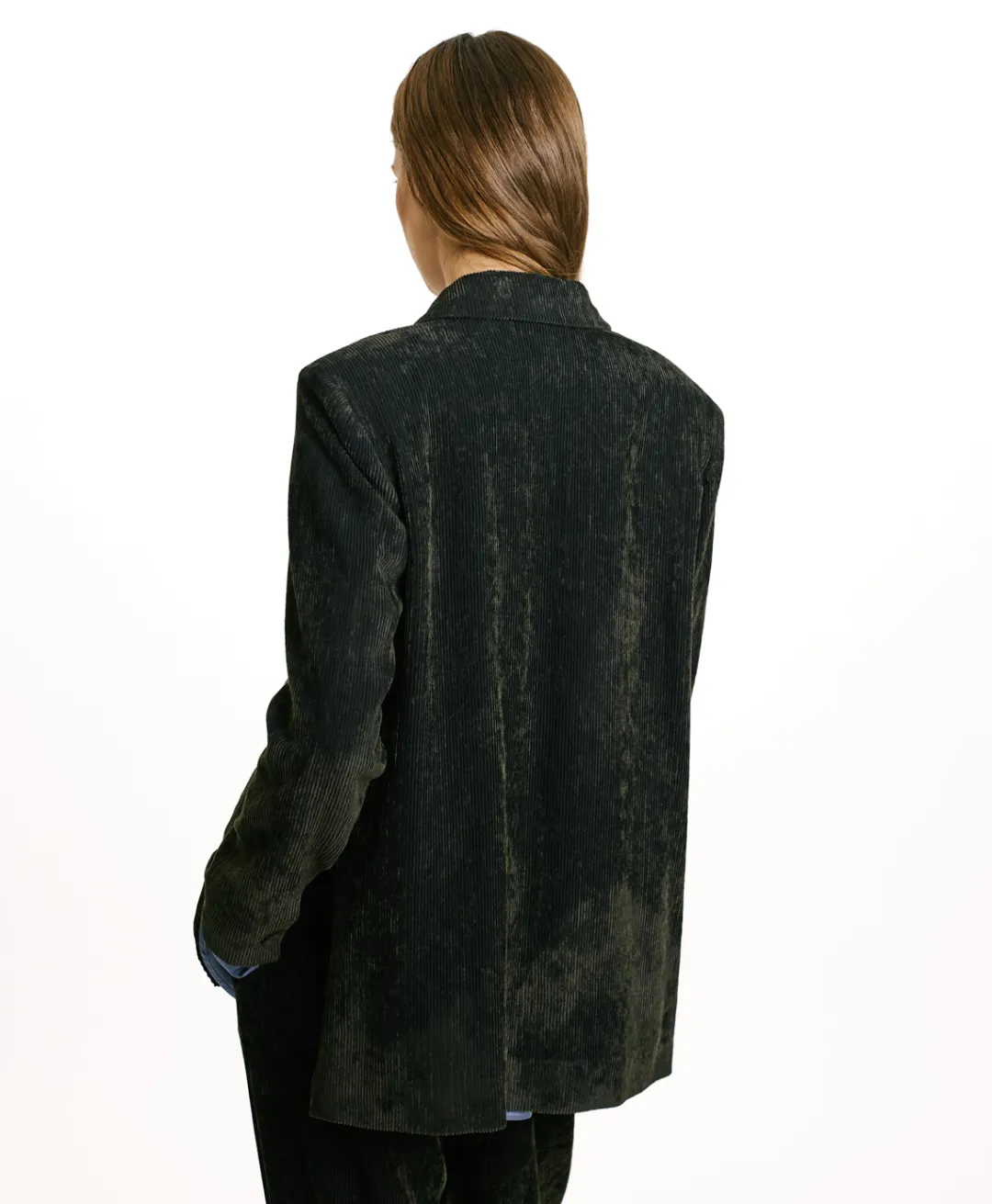 VESTE HINATA EN VELOURS STRETCH BICOLORE - GRIS CHARBON Femme Vestes